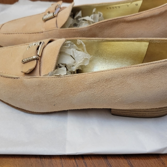 Bottega Veneta Pink Suede Loafers Size 7 - Picture 5 of 9